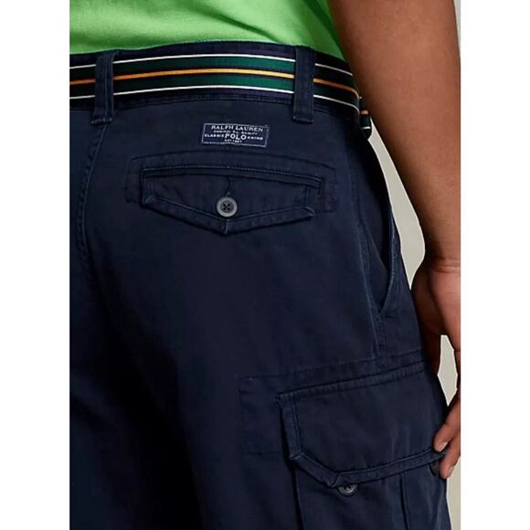 Polo Ralph Lauren RRL Classic Navy Cargo Shorts Mens 35 New Fast Ship - Picture 3 of 10